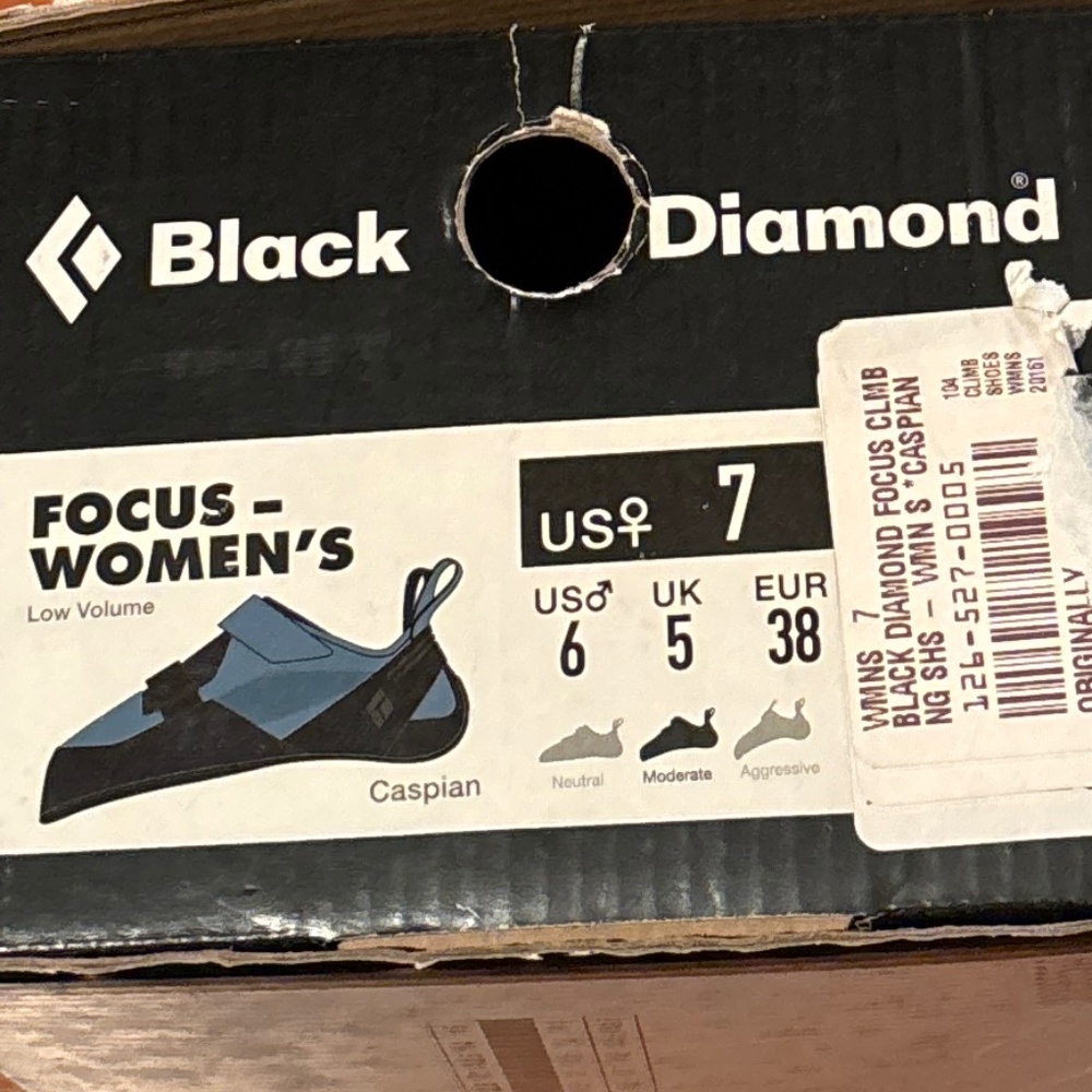 Black Diamond Focus Climbing Shoes size 6 EU size 38